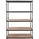 VEVOR Lagerregal 907,2kg Gesamtladekapazität 181,4kg pro Regal Kellerregal SPCC-Kohlenstoffstahl + MDF-Platten Steckregal 121,92x60,96x182,88cm Werkstattregal Schwerlastregal Kellerregal Verstellbar