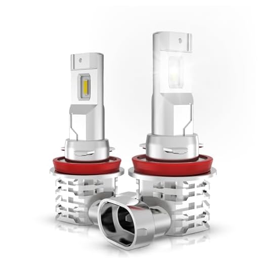 NATGIC H11 H8 H9 LED dimlampor höjd effekt 55 W superljus canBus fel fri dagtid körlampa 3 200 LM och 6 500 K Xenon vit DC 9 V - 32 V - 2 års garanti (förpackning med 2)