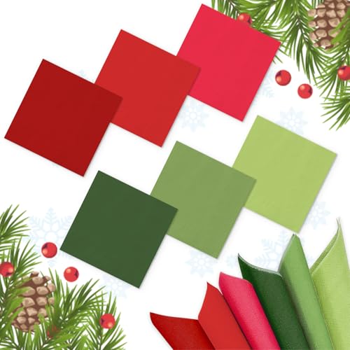 Serviettes en papier de Noël double pli douces et colorées pour réunions familiales