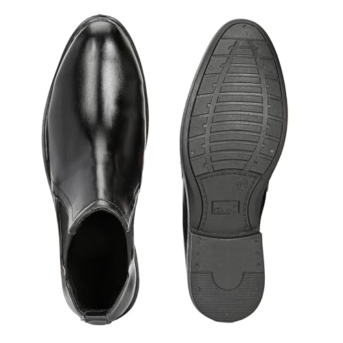 Image of Amico Men's Slip On Fashion Chelsea Boots | High Tops, Soft Cushioned Insole, Comfortable Fit, Trendy, Stylish Boots