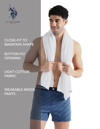 Image of U.S. Polo ASSN. Mens OEX09 Comfort Regular Fit Solid Boxers - Pack of 2