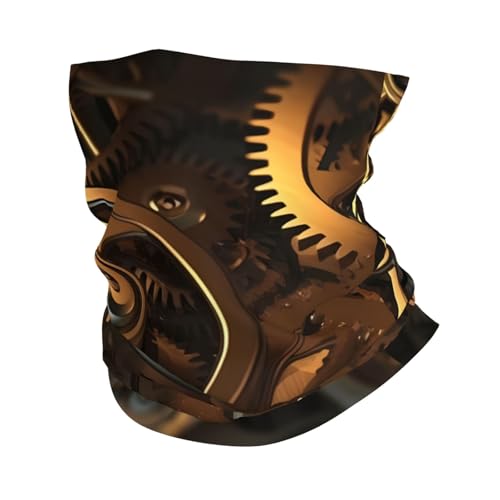 Cool Steampunk Gears Neck Gaiter UV Sun Protection Face Mask Scarf Cooling Breathable Face Cover for Men Women Elastic Balaclavas Versatile Bandana, Sun & Wind-proof for Skiing Hiking
