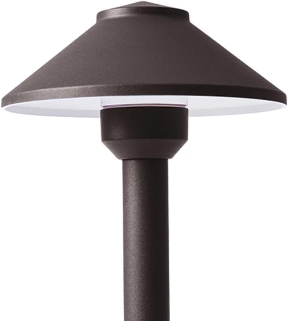 PT-PTH1-BZ-LED Path Light Fixture 15" Riser Aluminum Housing Bronze Finish Includes 2.5W 2700K T3 LED 180 Lumens Outdoor Landscape Lighting Pack of 6