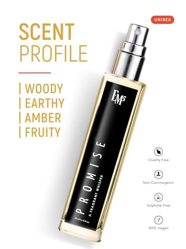 Image of EM5 Promise Unisex Perfume | Woody Earthy Amber Fruity Fragrance | Eau de Parfum Spray | Strong & Long Lasting Scent | Luxury Gift for Him & Her | 15ml