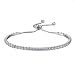 MONIYA Adjustable Women Cubic Zirconia Tennis Bracelet Wedding Engagement Simulated Birthstone Jewelry