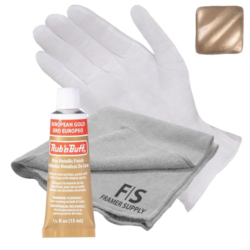 Rub n Buff Metallic Wax with Cotton Glove and 8