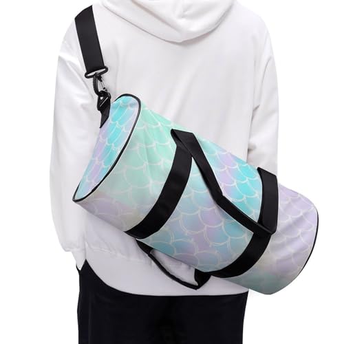 Sac de sport gym violet et écailles de poisson pour randonnée - 6