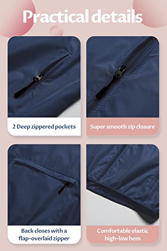 Image of CREATMO US Women's Sun Jackets Lightweight Packable Shirts UPF 50+ Hoodie Reflective Cycling Jacket With Detachable Hood