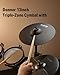 Donner Mute Cymbal for Electronic Drum Set, 13-inch Triple-Zone Crash/Ride Cymbal for Electric Drum Kit, 3 Zone E Cymbal for Digital Drum (CYB-13T)