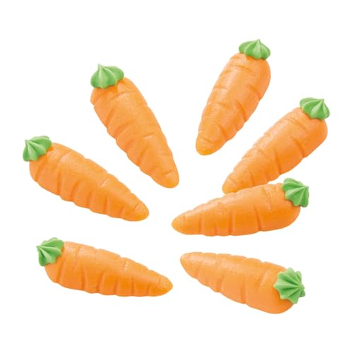 Günthart 200 Stück Marzipan Rübli Möhren Ruebli aus feinem Marzipan orange Karotten mit grünem Strang 1er Pack (1 x 650 gr)