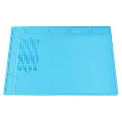 Soldering Mat, 500℃ Heat-Resistant Insulation Silicone Repair Mat with Scale Ruler and Screw Position for Soldering Iron, Phone and Computer Repair(33cm x 24cm x5mm) Cover