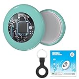 Buscador de artículos de rastreador de aire, etiqueta localizadora de rastreador Bluetooth funciona con Apple Find My (solo iOS), rastreador de artículos para tus llaves, equipaje, mascota, batería