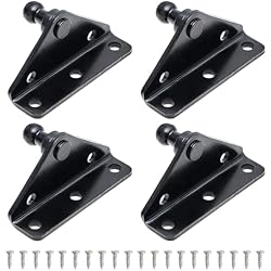 Dukuge 10mm Gas Strut Mounting Bracket, 10 MM Ball Stud for Gas Shocks Lift Supports Spring, Strut Mount Socket 4pcs, 4pcs L-Type and 20pcs Screw Included