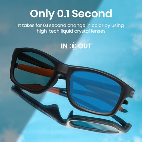Cyxus 0.1 Seconds Smart Photochromic Polarized Sunglasses Men Women P1176 | UV Protection,Blue Light Blocking,Ideal for Driving Hiking Travel Outdoor Activities — view 3