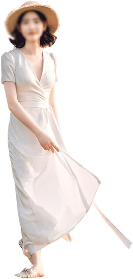 V-Neck Light Wedding Dress, Retro and Slimming for Photos, Can Be Worn Weekdays When Going Out