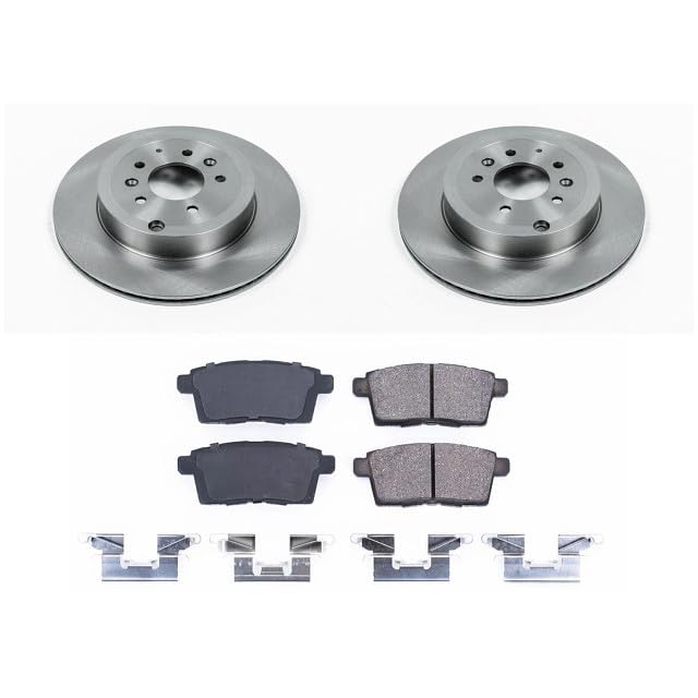 Image of PowerStop Rear Brake Kit for Mazda CX-9 2007-15 - Z17 Ceramic Brake Pads & Disc Rotors Replacement, KOE5877