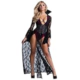 Yandy Exclusive Sexy Deluxe Wicked Velvet Bodysuit Vampire Costume Black Medium