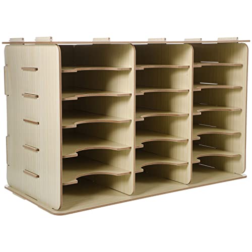 Organisateur de Table Multi-compartiments Kichvoe Support de Bureau en Bois pour Téléphone