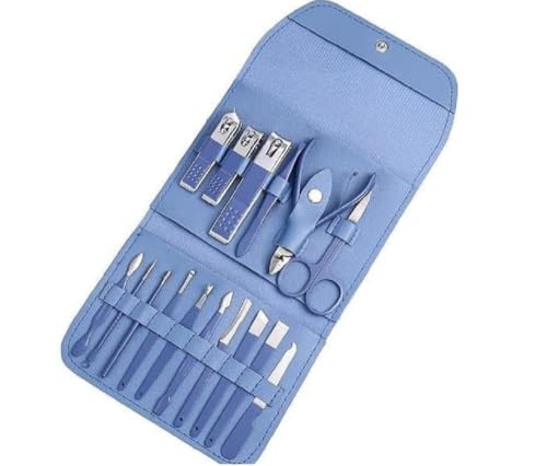 Image of Premium Nail Clipper Kit - Stainless Steel Manicure & Pedicure Set - Nail Care Tools for Hand & Feet - Includes Clippers, Cuticle Trimmers, File, Tweezers for Facial, Hand & Foot Care
