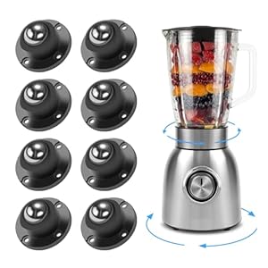 8pcs Self Adhesive Small Caster Wheels 1 Inch for Furniture, Swivel Stainless Universal Wheel for Mop Bucket Storage Bins, 360 Degree Rotation Sticky Pulley Appliance Sliders for Kitchen Appliances