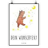 Mr. & Mrs. Panda Personalisiertes Bild Bär Träume DIN A4 - Personalisierte Geschenke, Poster, Teddy, Traum, mit Namen, Traumdeutung, Träumen, Individuelles, Geburtsposter personalisiert