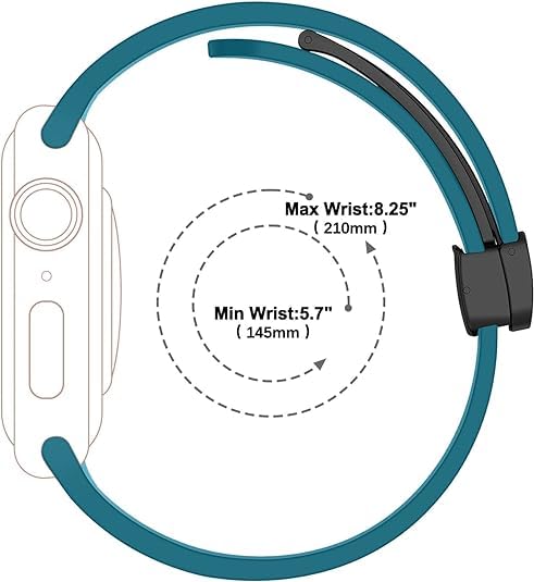 Image of Soft Silicone Sport Band Compatible with Apple Watch Ultra 49mm 45mm 44mm 42mm Magnetic Clasp Adjustable Strap For iWatch Series 10 9 8 7 6 5 4 3 2 1 SE Ultra 2nd gen (Only Strap, No Watch)