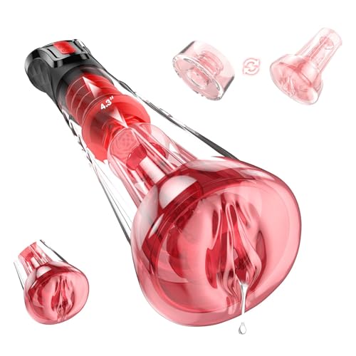 3-in-1 Male Masturbator Masterubaters and Penis Pump with 9 Powerful Vibration Modes Male Sex Toys for Men Electric Penis Enlargement Pump Suction Device with Replaceable Pocket Pussy Adult Toys