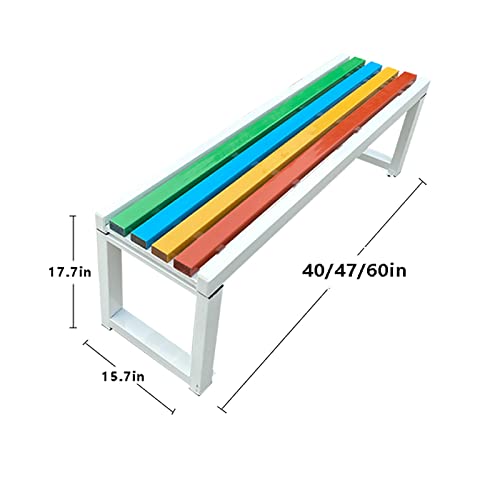 Banco de jardín para exteriores área de descanso asiento exterior de metal 2