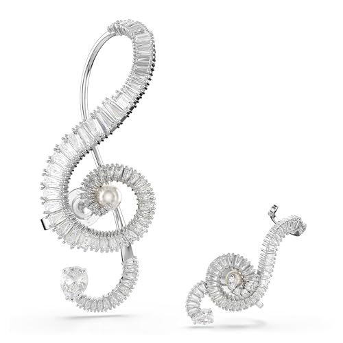 Ariana Grande SS25 Crystal Clip Earrings in Rhodium Finish - Part of the Ariana Grande x Swarovski Capsule Collection
