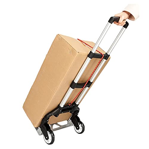 Carretilla plegable de mano de aluminio 150 lbs con cuerda miniatura 5
