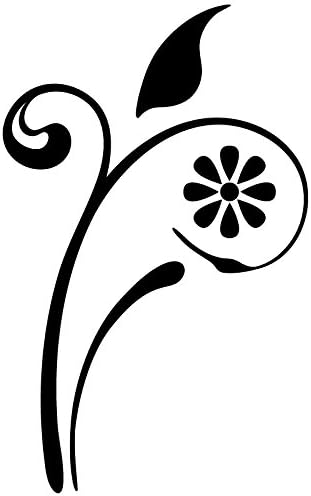 Nc Smile 蔓 植物 花 ボタニカル シルエット ステッカー デザイン 3a ブラック Faz Co Zm