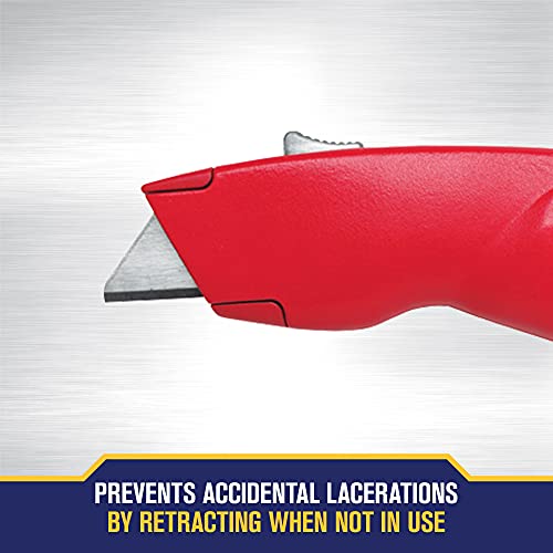 Image of IRWIN Utility Knife, Self-Retracting for Safety (2088600), Red 1 Count (Pack of 2)