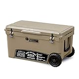 FIELDOOR ノーザンクーラーボックス 【容量66.2L / サンド】 密閉 長時間 保冷 キャンプ BBQ 釣り レジャー 災害