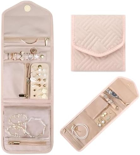 Aucuu Portáti Bolsa de Almacenamiento de Joyas, Organizador de Jo...