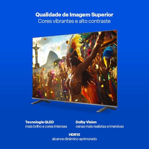 Smart TV QLED 55" 4K Toshiba 55C450NS Google TV 3 HDMI 2 USB Wi-Fi - TB035M - Imagem 9