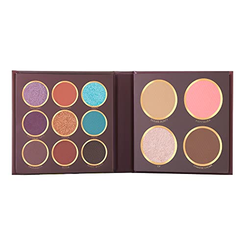Mars City Paradise 9 Color Eyeshadows With Highlighter, Blusher, Bronzer & Face Powder Makeup Kit 16G |Shades are Extremely Soft To Touch |Dilwaalo ki Dilli