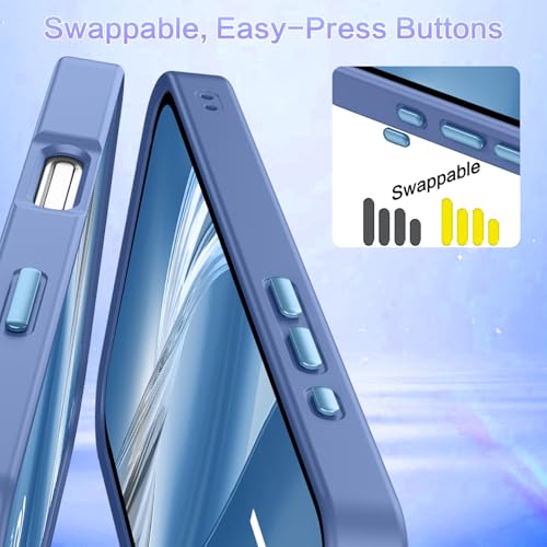 Image of YINLAI for iPhone 17 Case 6.3-inch,Magnetic Compatible with MagSafe, Slim Matte Anti-Fingerprint, Shockproof Full Body Military Grade Protection for iPhone 17 Cover, Blue