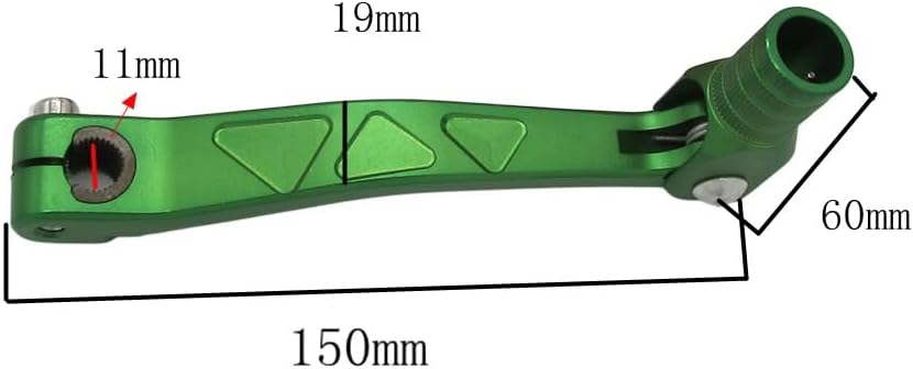11mm CNC Folding Kickstart Kick Start Starter Lever for ATV Motorcycle Aluminium 11mm Hole Gear Shifter Lever Pedal(GREEN)