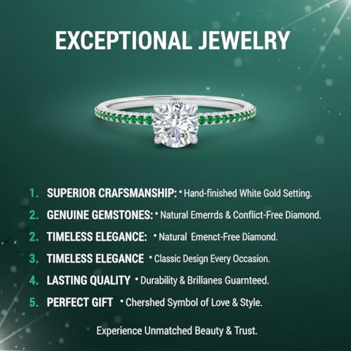 Image of Choose Your Gemstone Delicate Hidden Halo Diamond CZ Ring 925 Sterling Silver Round Shape Petite Engagement Rings Minimal Modern Design Birthday Gift Wedding Gift US Size 4 to 12