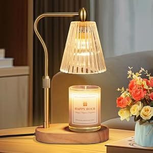 Imenlox Candle Warmer Lamp, with Timer & Dimmer, Adjustable Height, Christmas Birthday Mothers Day Gifts for Women Mom Her, House Warming New Home Thanksgiving Décor (Amber)