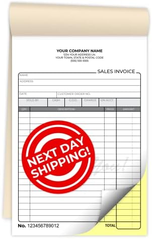 Amazon.com : Custom Sales Invoice Personalized Duplicate Carbonless ...