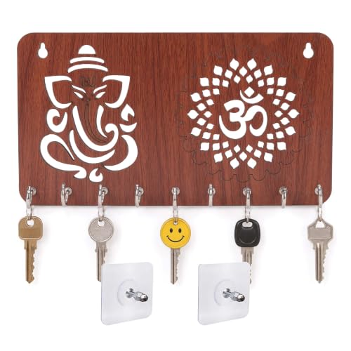Image of Sehaz Artworks Ganesha Key Holder for Home Decor Stylish - 24 x 13CM