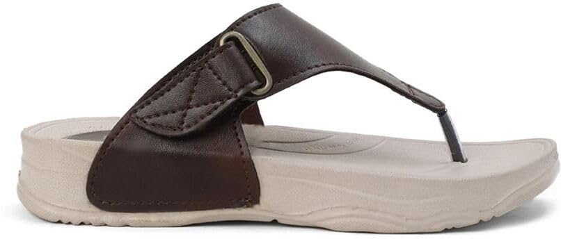 Cozy Wear Women Flats (Brown, 8) | Flats for Women | Rubber-image-1
