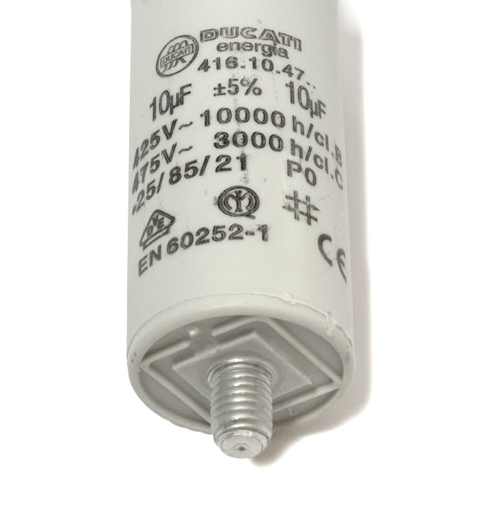 Condensateur Moteur 10 µF ±5% 475V Ducati - 30x69 Mm