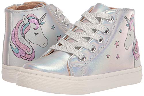 The Children's Place Baby Girls Unicorn Hi Top Sneakers, Silver, 6 Infant #TOP6