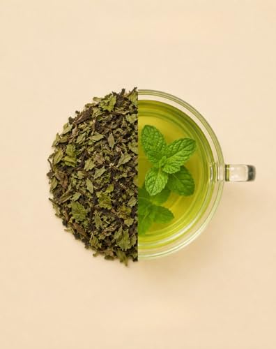 Image of Himalayan Firefly Moroccan Mint Herbal Tea Monthly Pack | Spearmint And Peppermint Loose Leaf Blend | Aromatic Mint Herbal Infusion For Daily Beverage Routines | Home Office Tea Use | 50g