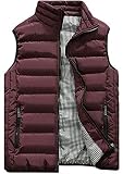 XinYangNi Men's Outerwear Vests Lightweight Sports Down Vest Puffer Casual Stand Collar Winter Outwe