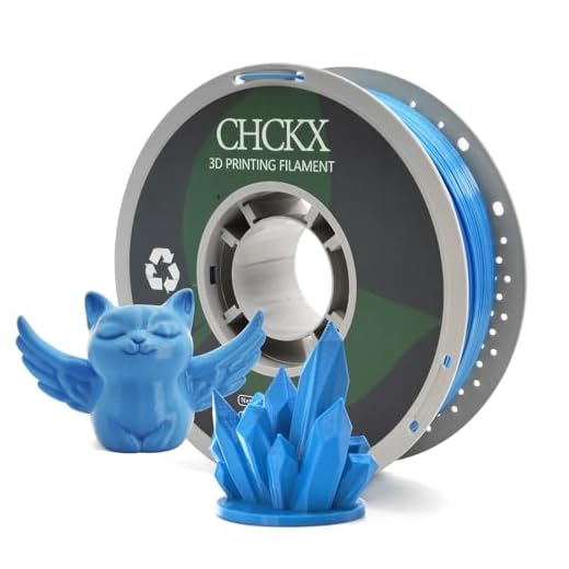 CHCKX PETG 3D Printer Filament, Dimensional Accuracy +/- 0.03 mm, 1kg Spool(2.2lbs), 1.75 mm Fit for Most 3D Printers,Blue