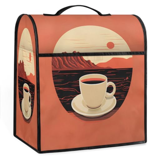 Coffee Maker Cover Coffee Kitchen Appliance Covers Small Appliance Covers Blender Cover Juicer Cover Dust Covers for Kitchen Appliances with Top Handle and Pockets,Washable,C111
