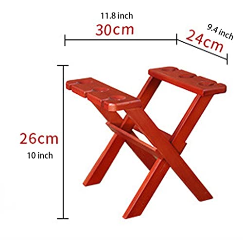 Soporte de vino de madera para 1 botella y 6 copas miniatura 2